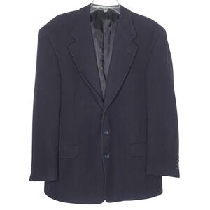 Men's Gianfranco Ruffini Italy navy blue cashmere blend‎ size 43 regular